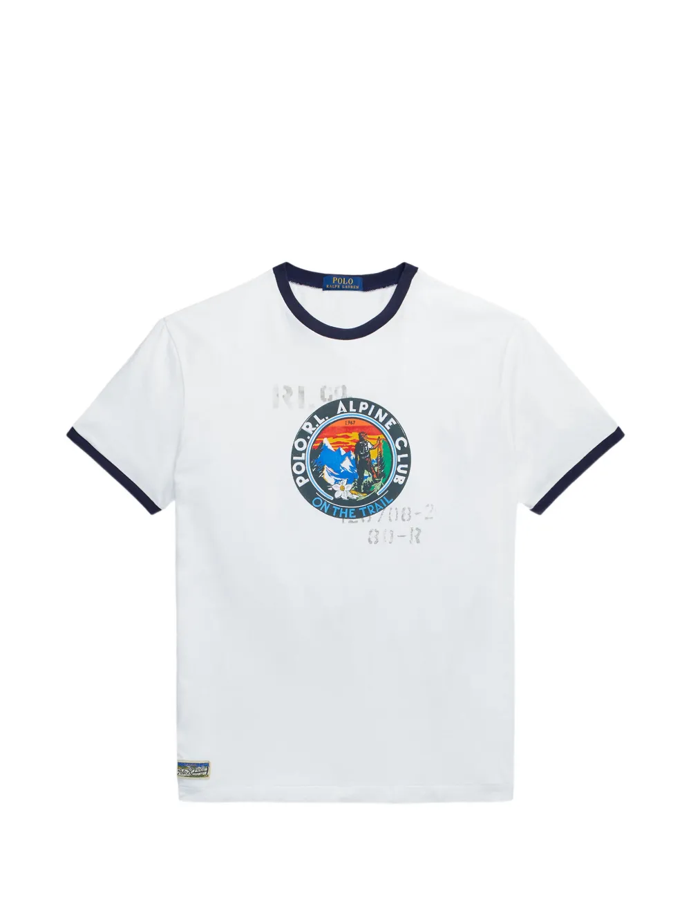 Polo Ralph Lauren graphic-print ringer t-shirt - Weiß