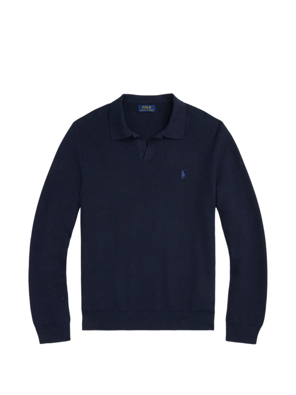 Polo Ralph Lauren Pony- embroidered polo-collar sweater - Blau