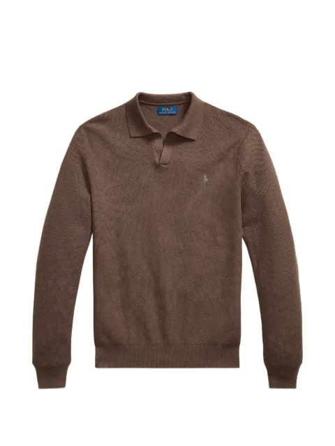 Polo Ralph Lauren logo-embroidered polo-collar sweater