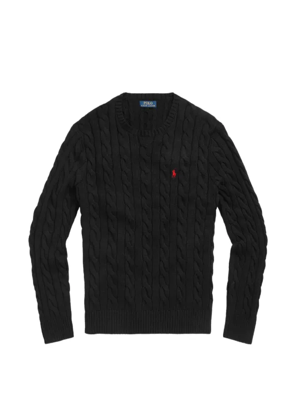 Polo Ralph Lauren ケーブルニットセーター L ブラック Polo Ralph Lauren ケーブルニット セーター | ブラック | FARFETCH JP