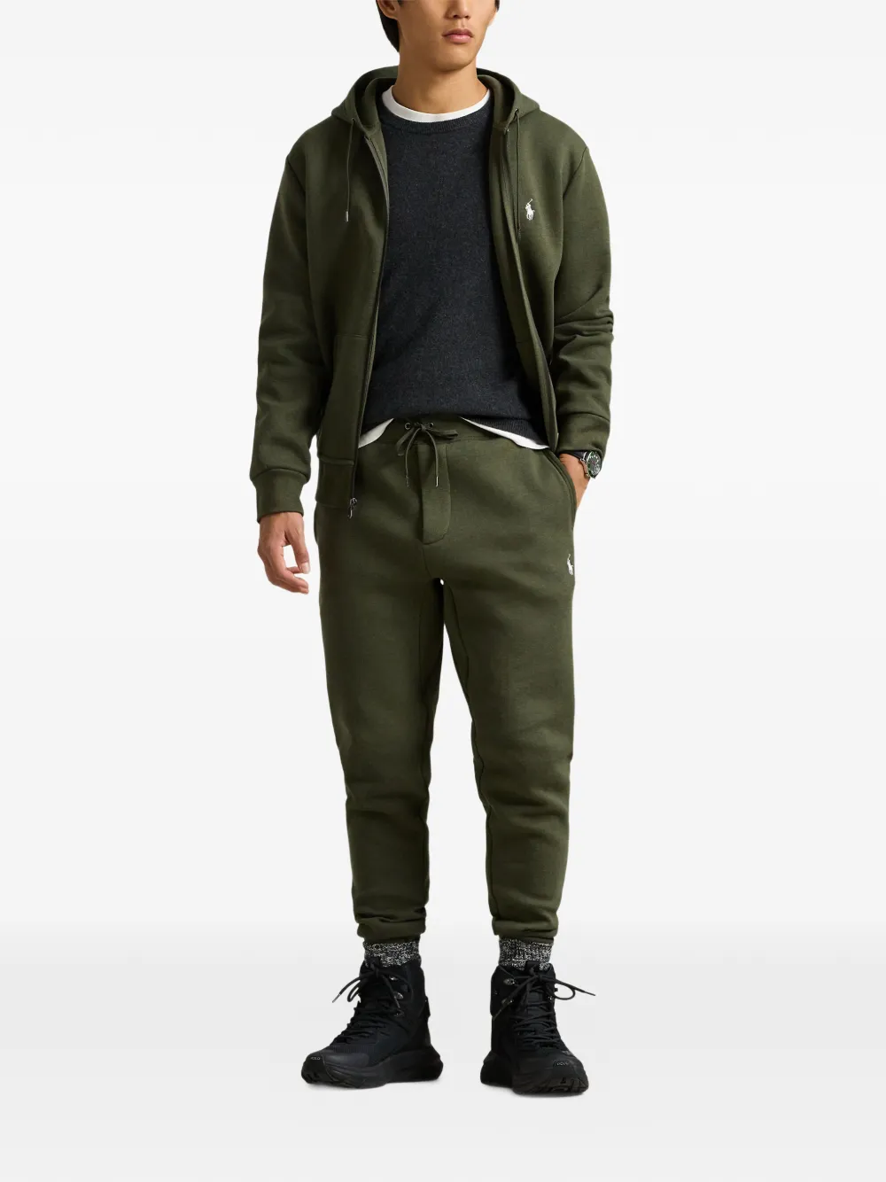 Polo Ralph Lauren Trainingsbroek met geborduurd logo en trekkoord Groen