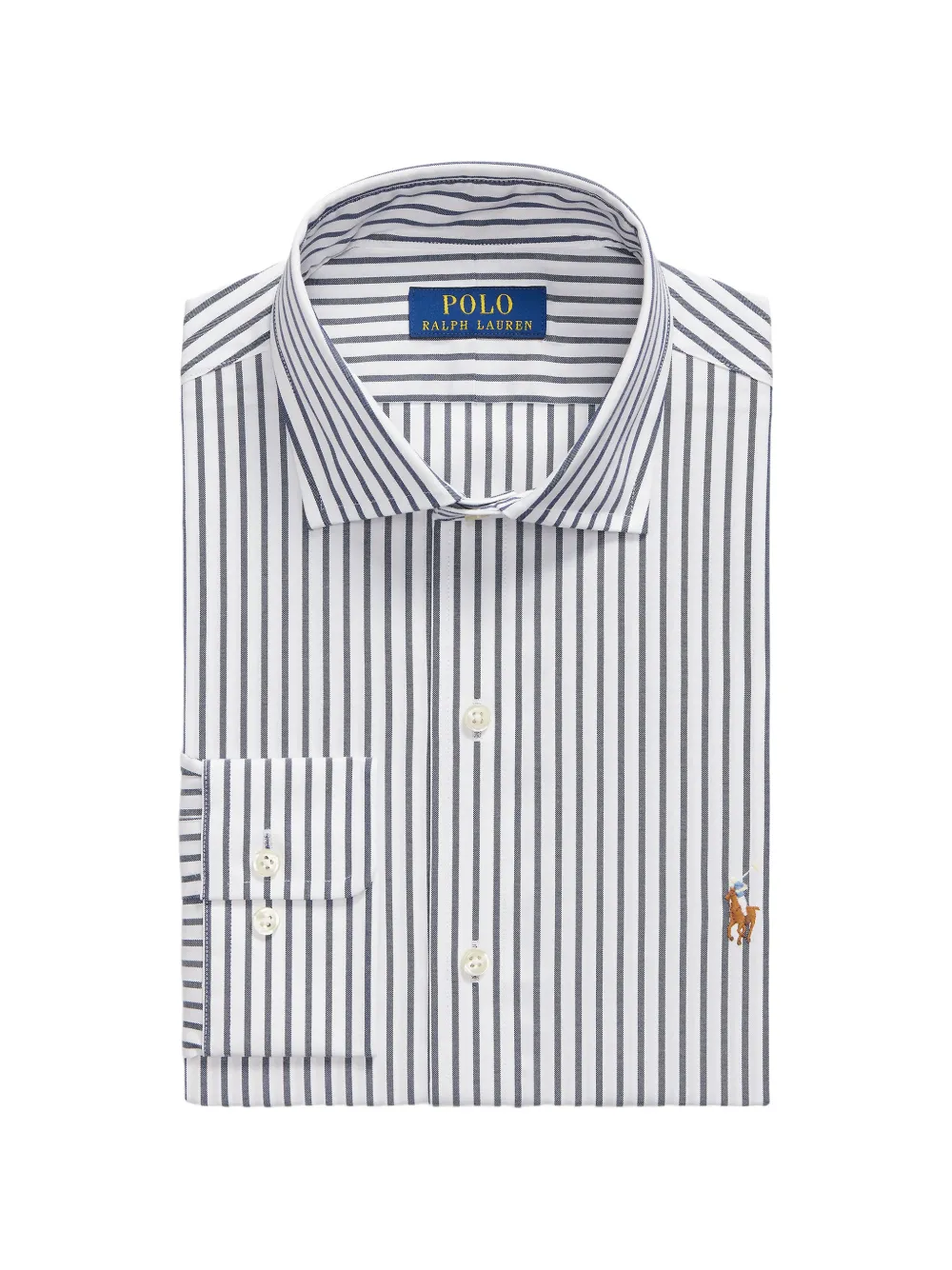 Polo Ralph Lauren striped-pattern embroidered-logo shirt - Weiß