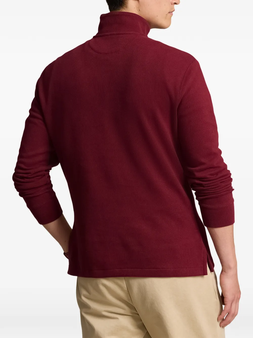 Polo Ralph Lauren Trui met geborduurd logo en rits Rood