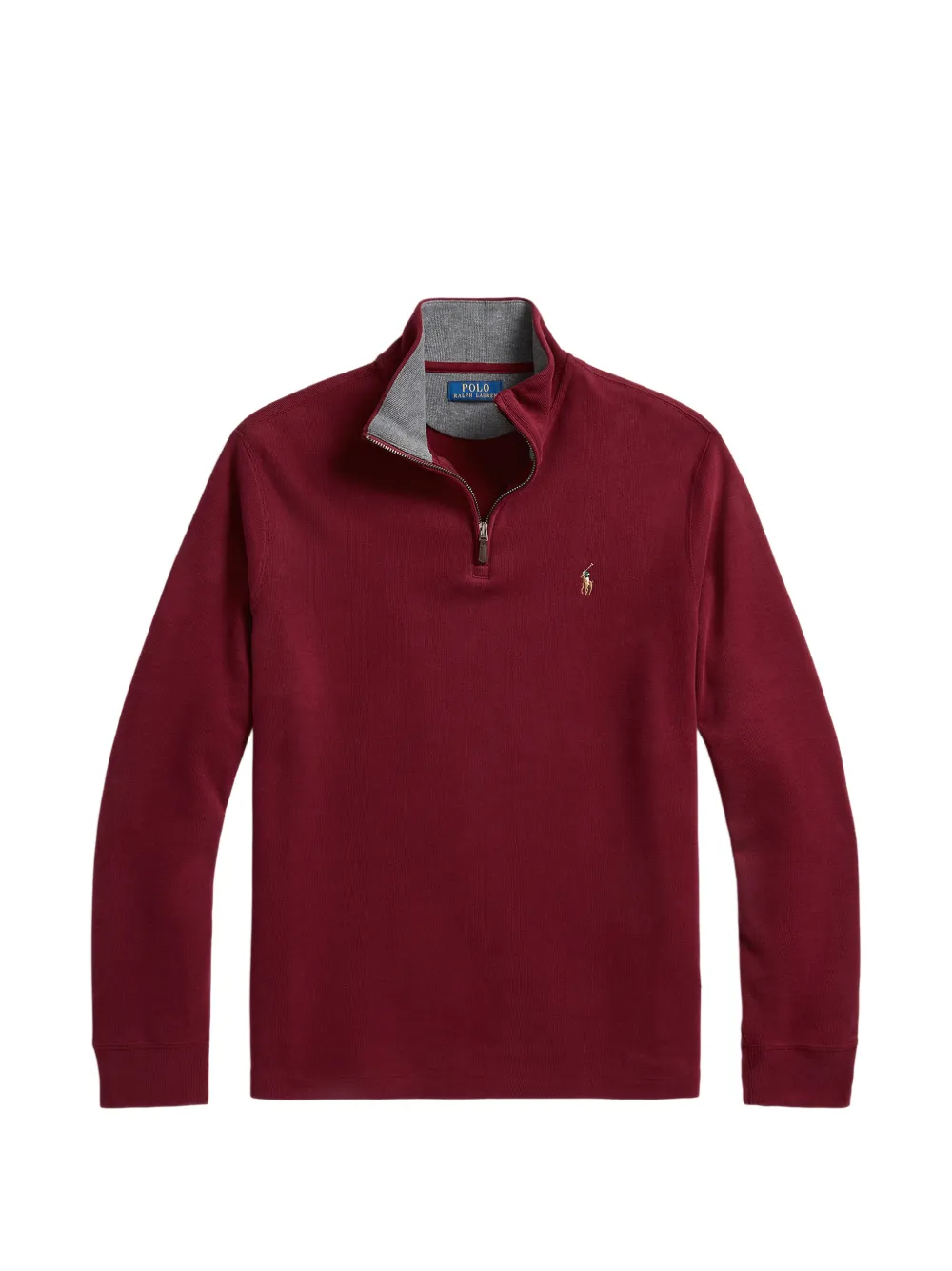 Polo Ralph Lauren quarter-zip embroidered-logo sweater - Rot