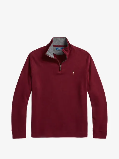 Polo Ralph Lauren quarter-zip embroidered-logo sweater