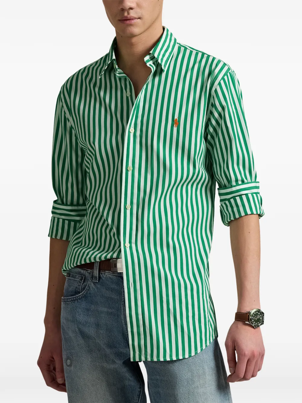 Polo Ralph Lauren Overhemd met geborduurd logo Groen