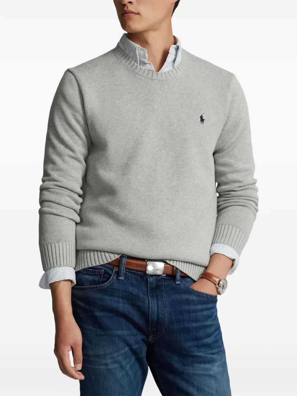 Polo Ralph Lauren Trui met geborduurd logo Grijs