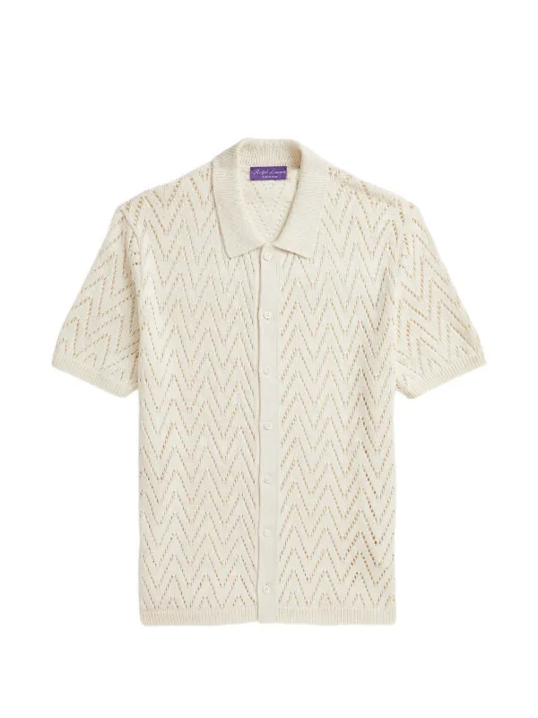 【最終値下げ】polo Ralph Lauren 半袖ニットシャツ Polo Ralph Lauren オープンニット シャツ | ニュートラル | FARFETCH JP