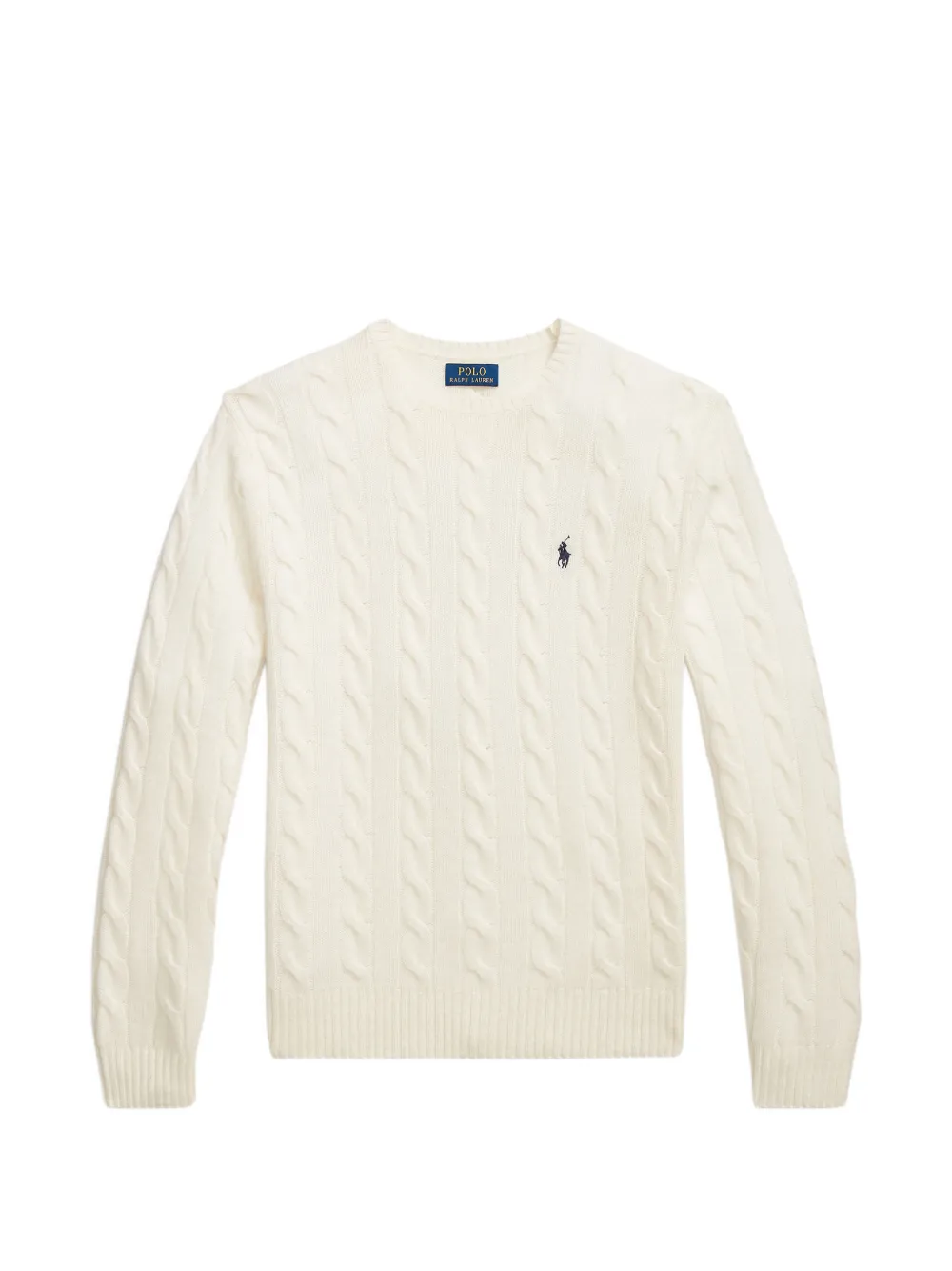 Polo Ralph Lauren cable-knit logo-embroidered sweater - Nude