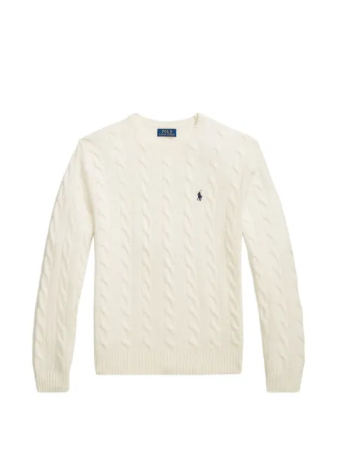 Polo Ralph Lauren cable-knit logo-embroidered sweater