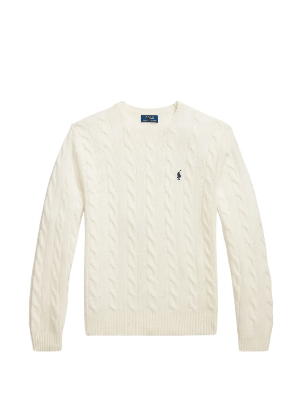 Polo Ralph Lauren cable-knit logo-embroidered sweater - Toni neutri
