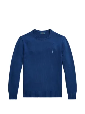 Ralph Lauren RRL crew-neck Cotton Sweater | Blue | FARFETCH