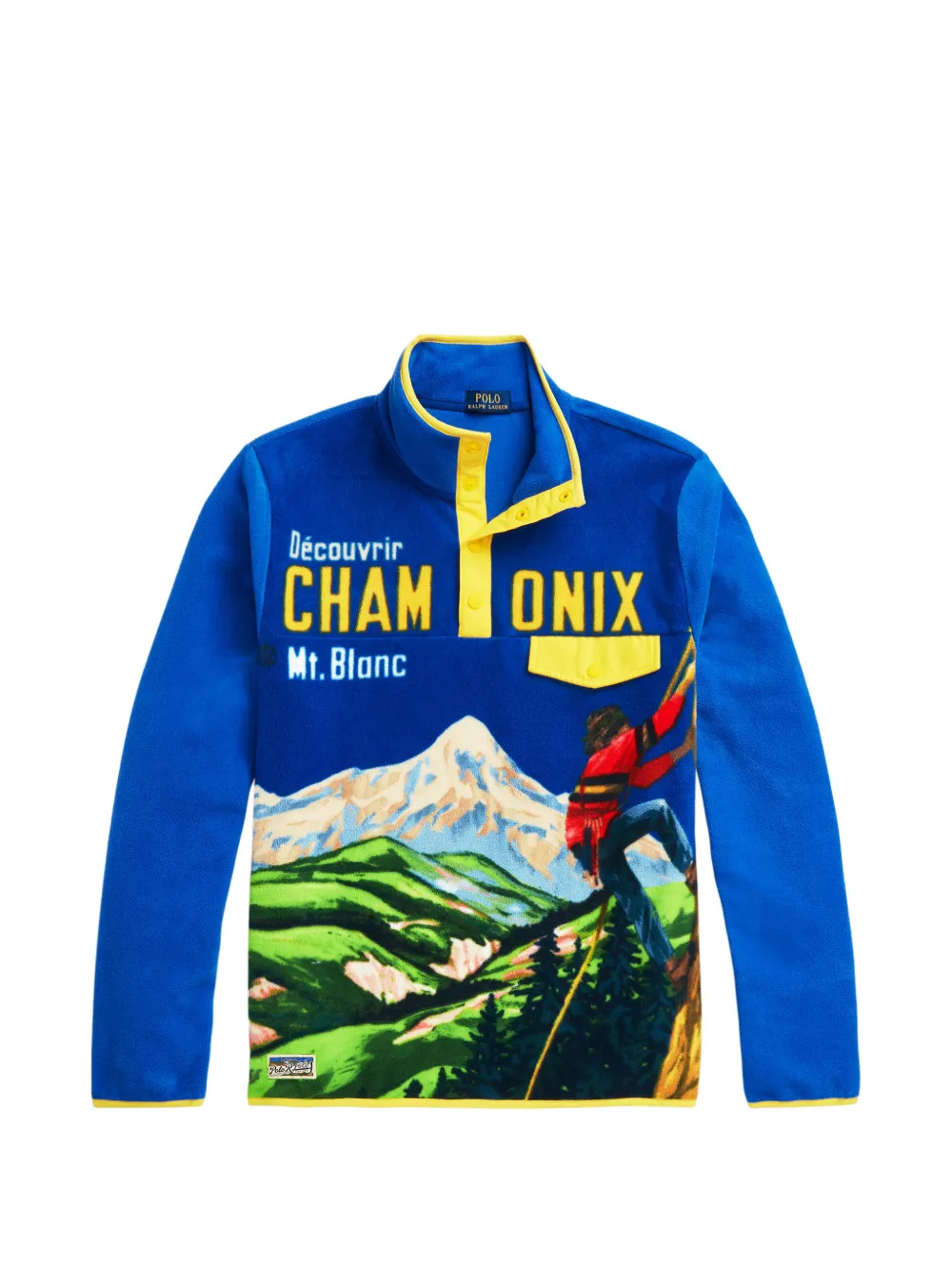 Polo Ralph Lauren graphic-print fleece sweater - Blu