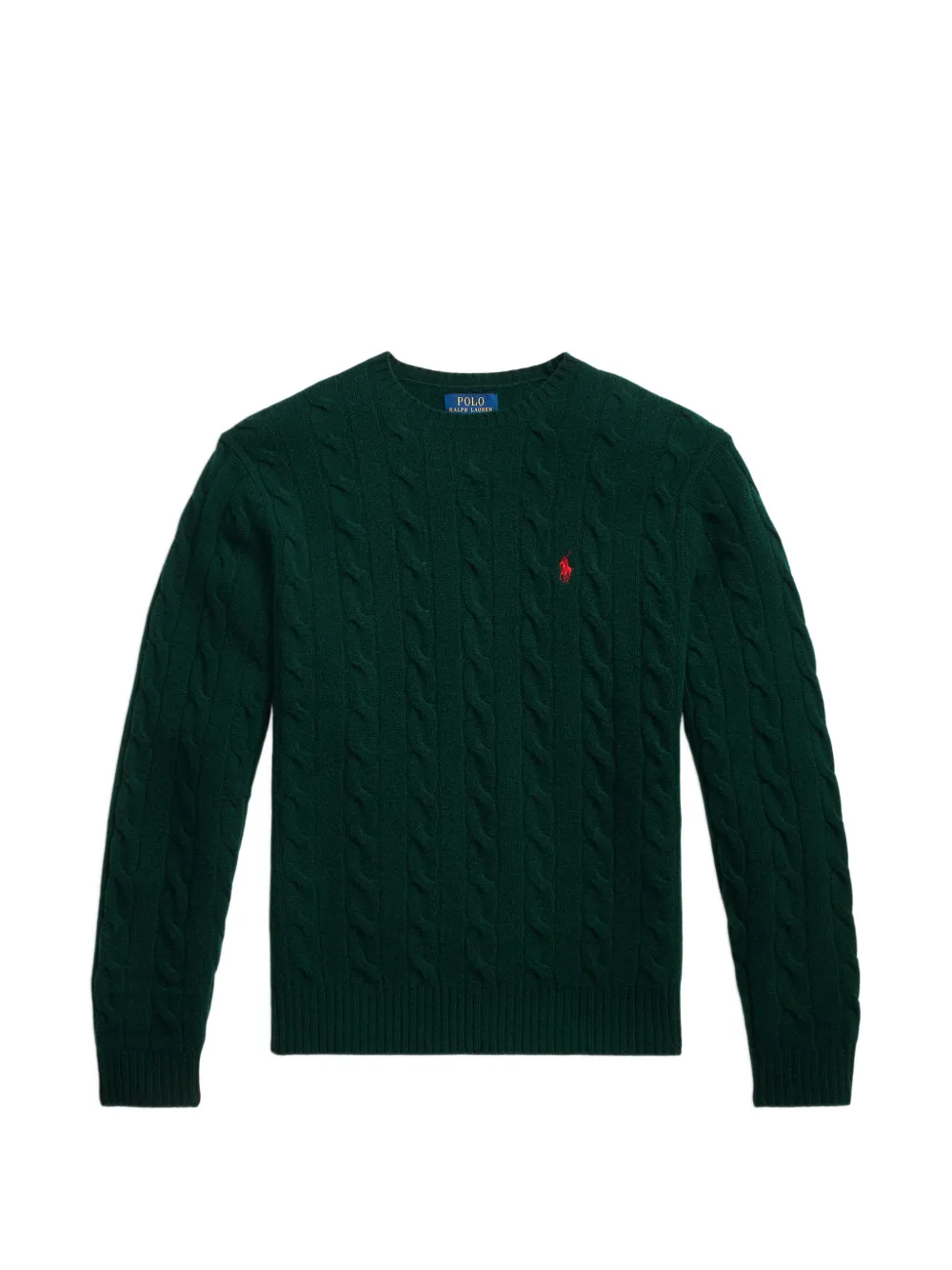 Polo Ralph Lauren cable-knit embroidered-logo sweater - Verde