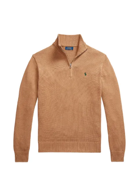 Polo Ralph Lauren zip embroidered-logo sweater
