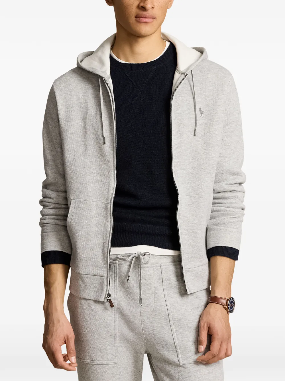 Polo Ralph Lauren Hoodie met geborduurd logo Grijs