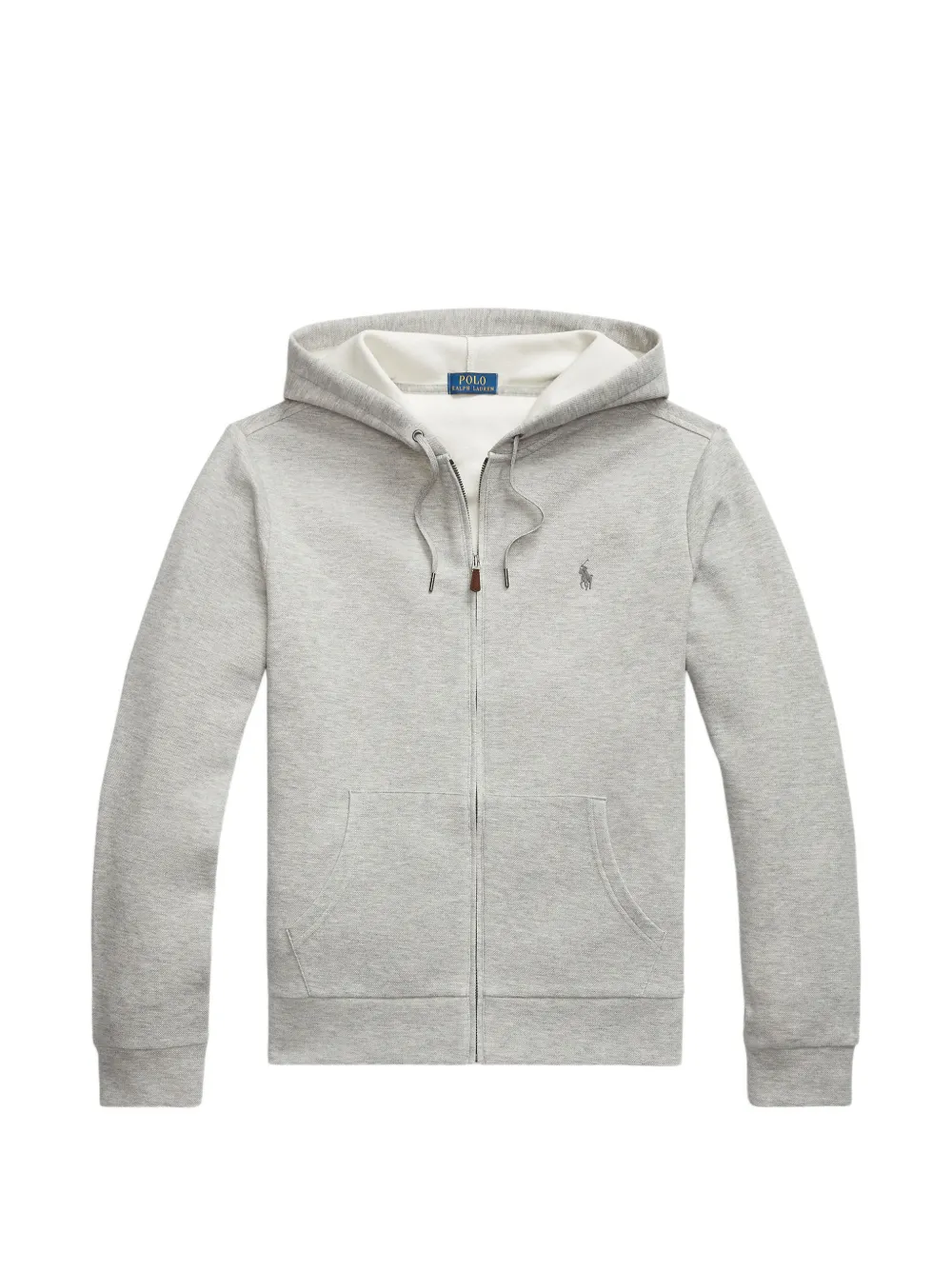 Polo Ralph Lauren logo-embroidered zip-up hoodie - Grigio