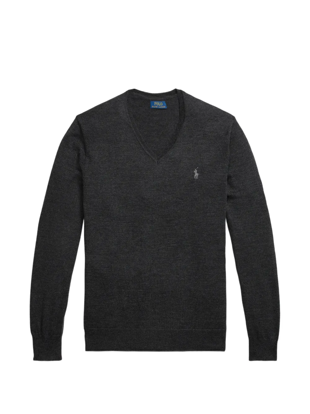 Polo Ralph Lauren V-neck logo-embroidered sweater - Grigio
