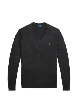 Polo Ralph Lauren ロングスリーブ Vネックセーター | ブラック 