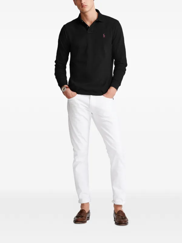 Polo Ralph Lauren long-sleeve Polo Shirt | Black | FARFETCH ZA
