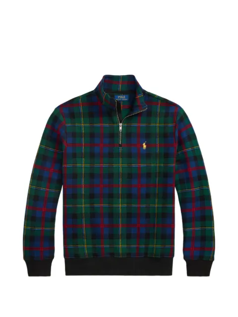 Polo Ralph Lauren tartan-pattern quarter-zip sweater