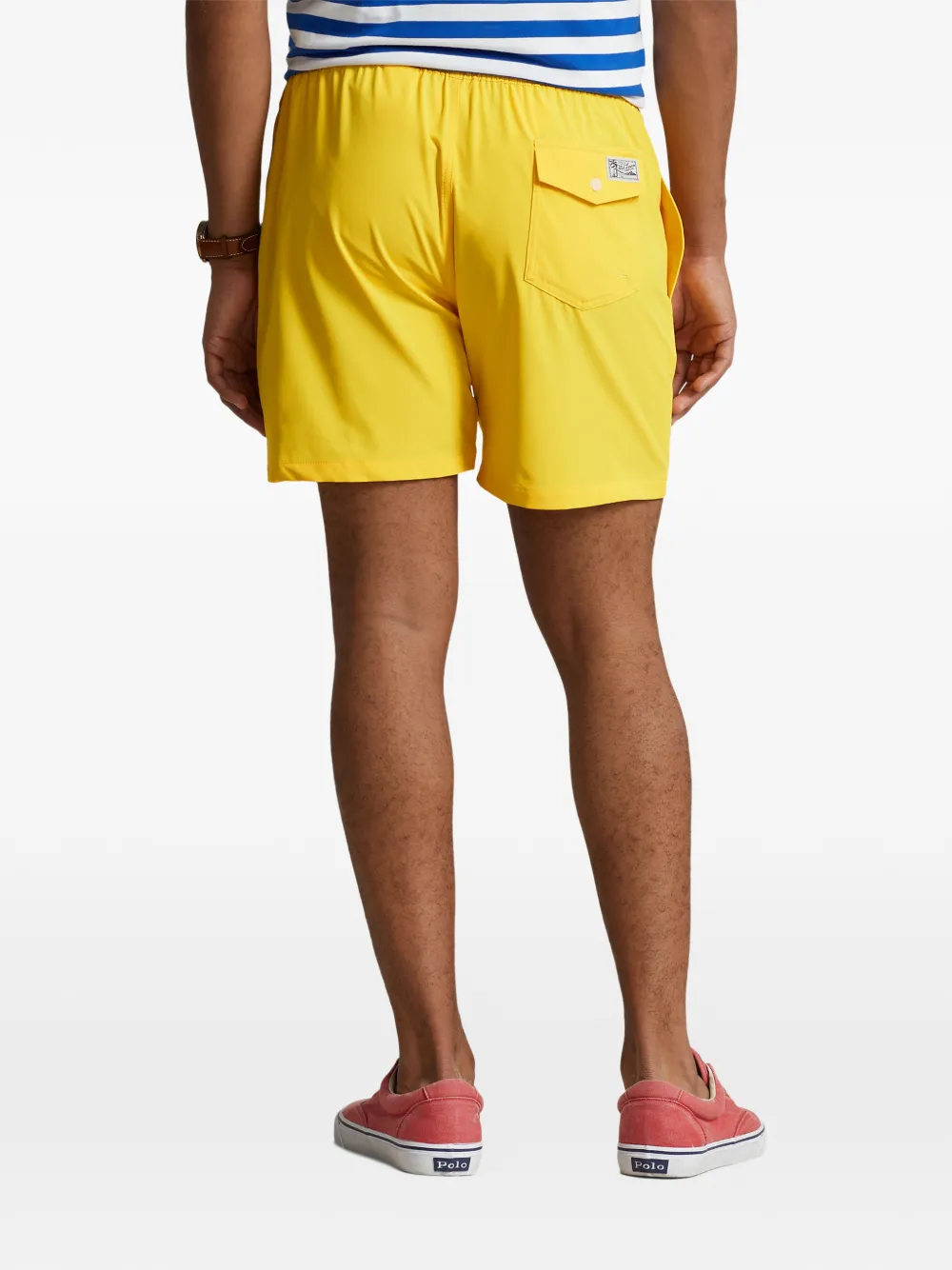 Polo Ralph Lauren Zwembroek met geborduurd logo en trekkoordtaille Geel