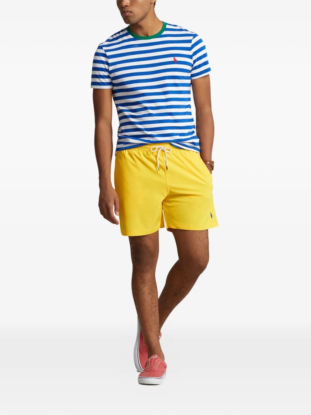 Polo Ralph Lauren Zwembroek met geborduurd logo en trekkoordtaille Geel