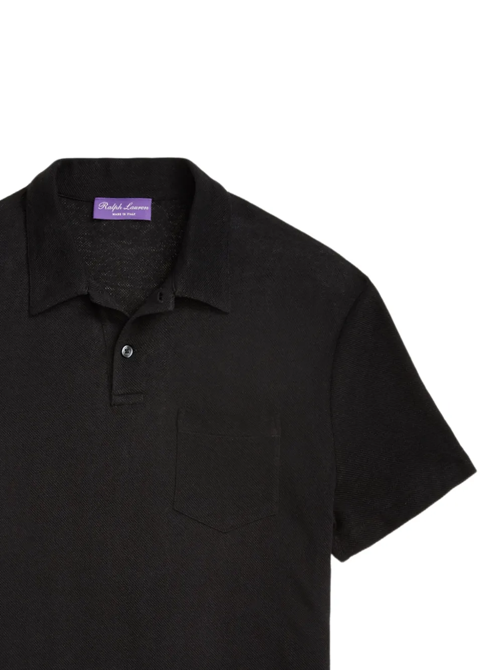 Ralph Lauren Purple Label Poloshirt met borstzak Zwart
