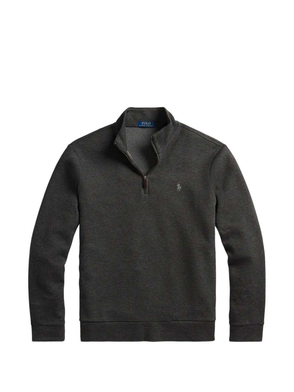 Polo Ralph Lauren quarter-zip embroidered-logo sweater - Grau
