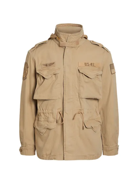 Polo Ralph Lauren chamarra militar con detalle de parche