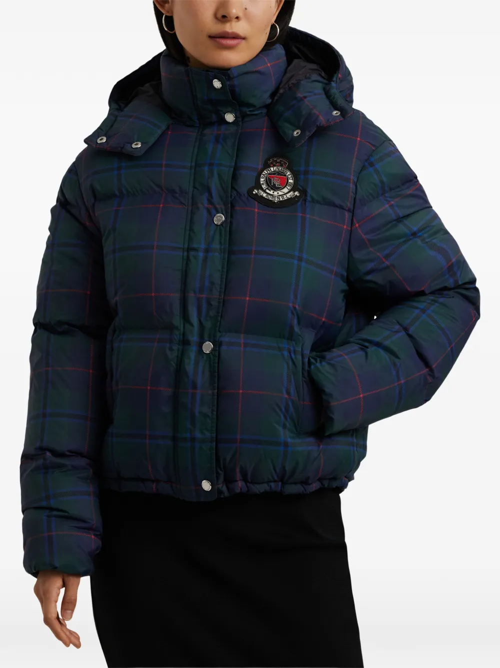 Lauren Ralph Lauren Donsjack met logopatch Groen