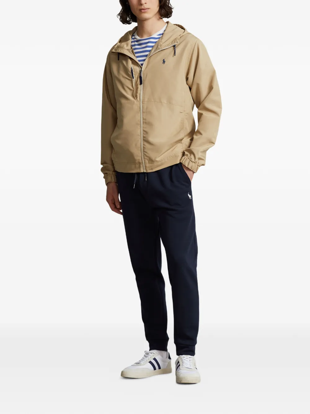 Polo Ralph Lauren Jack met geborduurd logo en capuchon Beige