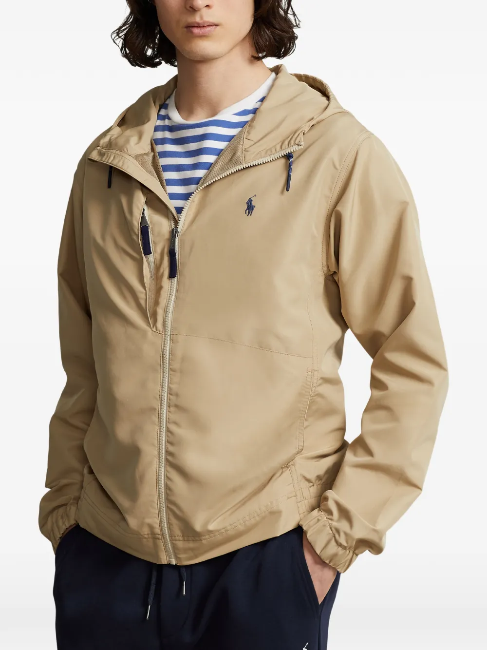 Polo Ralph Lauren Jack met geborduurd logo en capuchon Beige