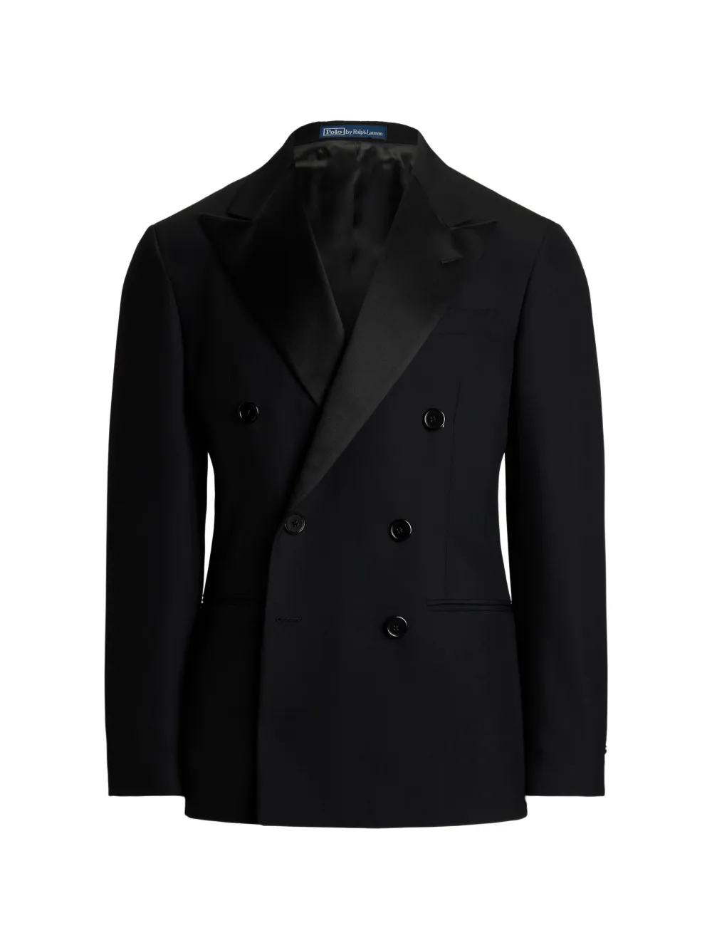 Polo Ralph Lauren double-breasted satin-lapel jacket - Nero