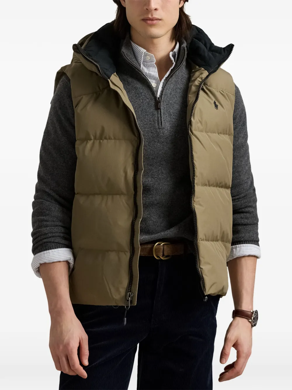Polo Ralph Lauren Bodywarmer met capuchon Bruin