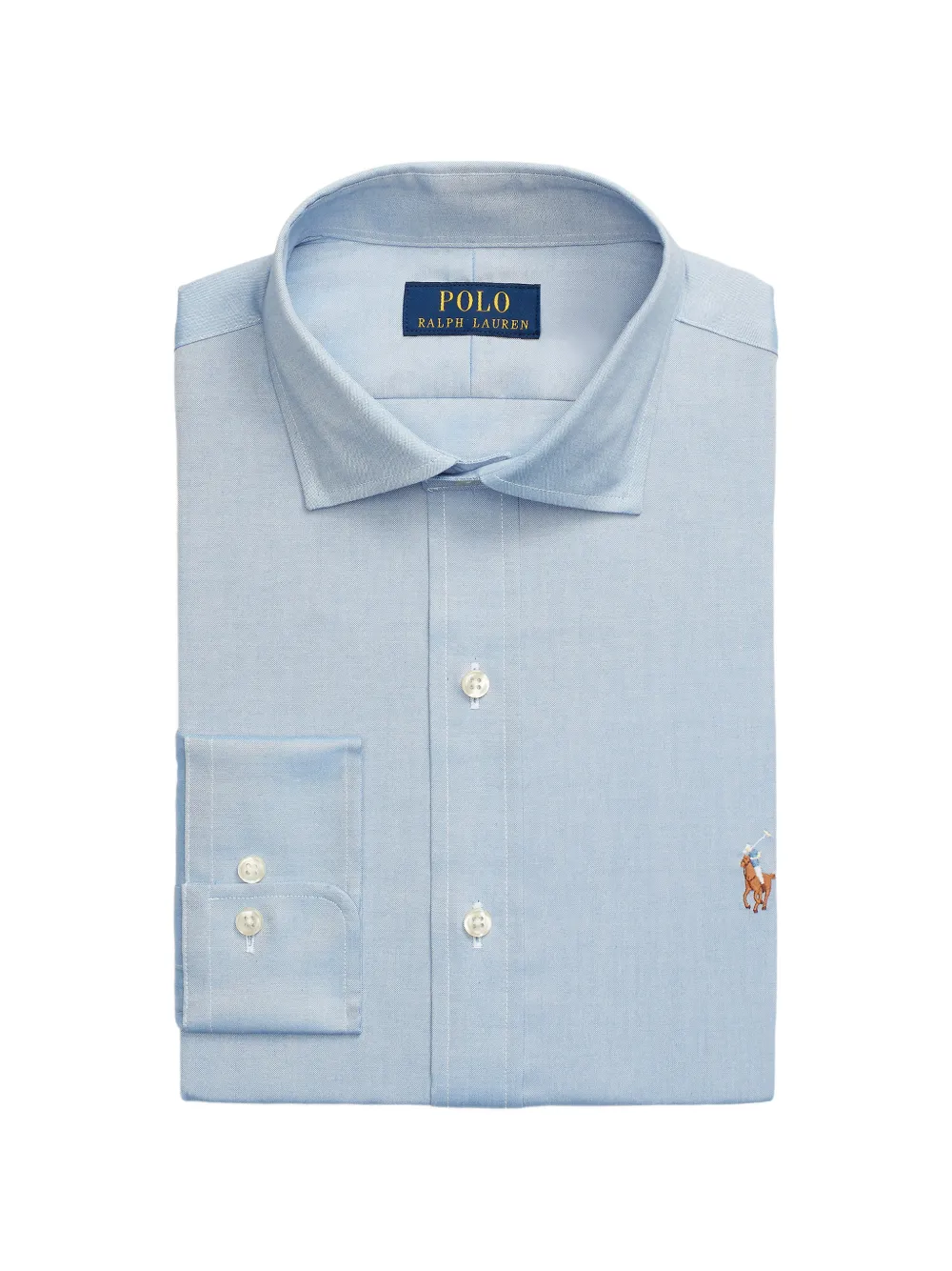Polo Ralph Lauren embroidered-logo cotton shirt - Blau