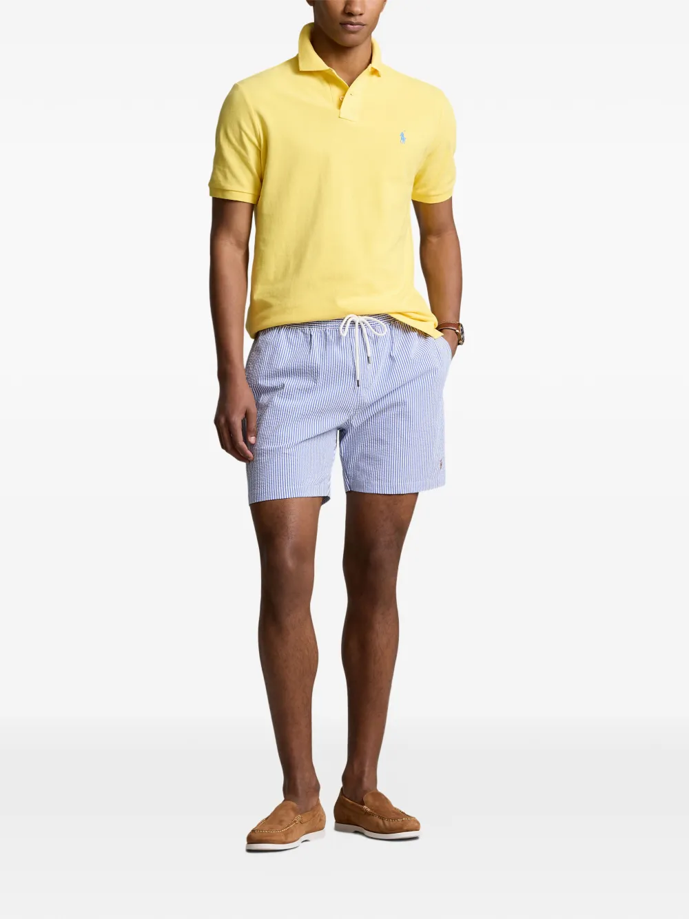 Polo Ralph Lauren Katoenen poloshirt met geborduurd logo Geel