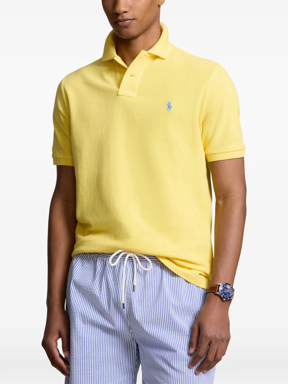 Polo Ralph Lauren Katoenen poloshirt met geborduurd logo Geel