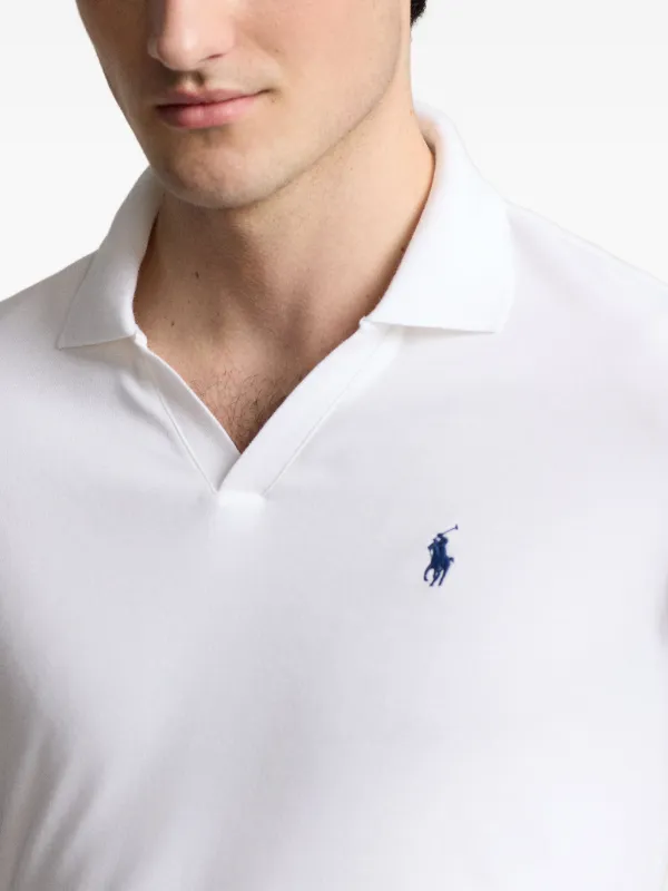 Polo Ralph Lauren logo-embroidered long-sleeve T-shirt | White