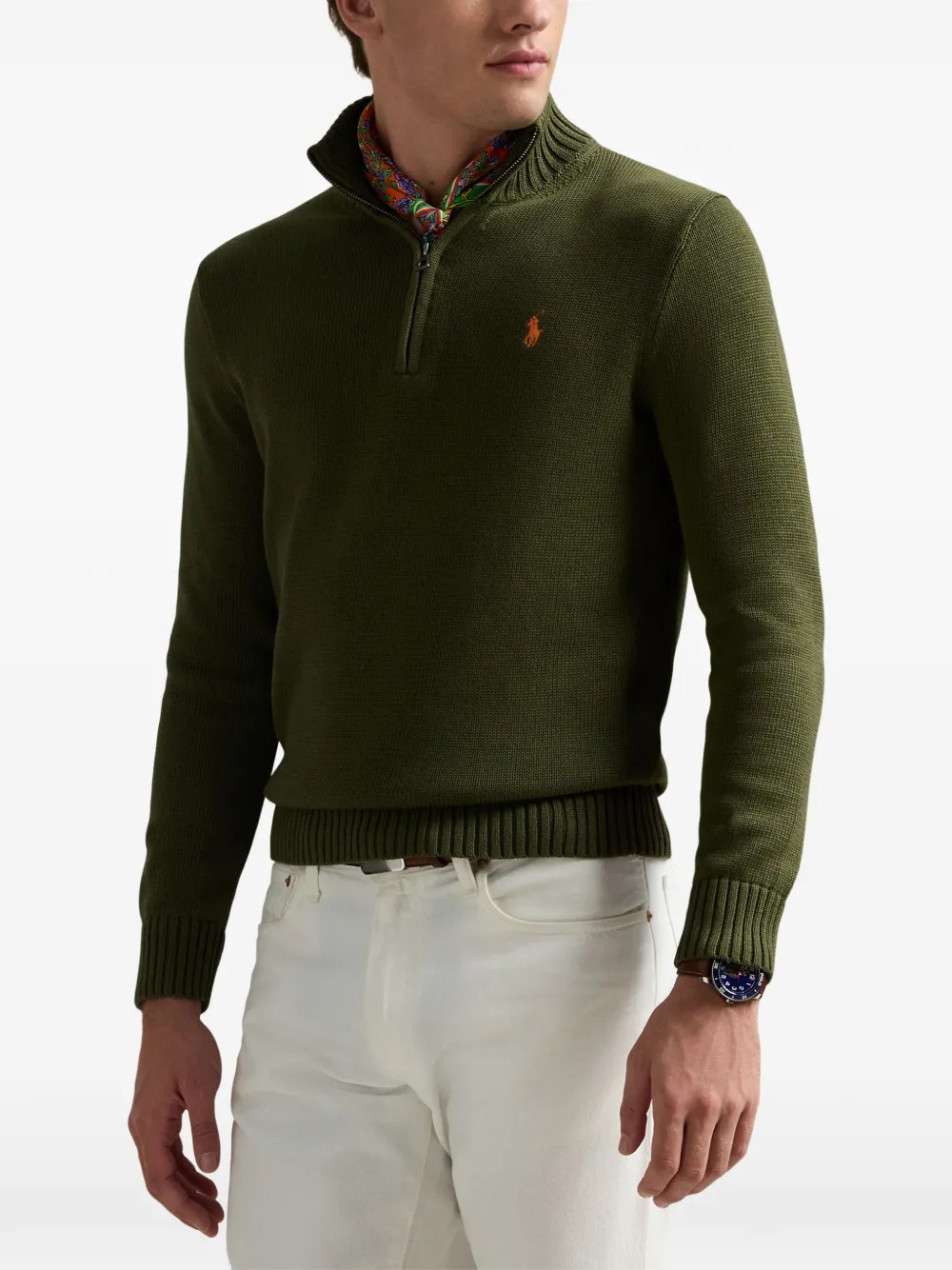 Polo Ralph Lauren Trui met halve rits Groen