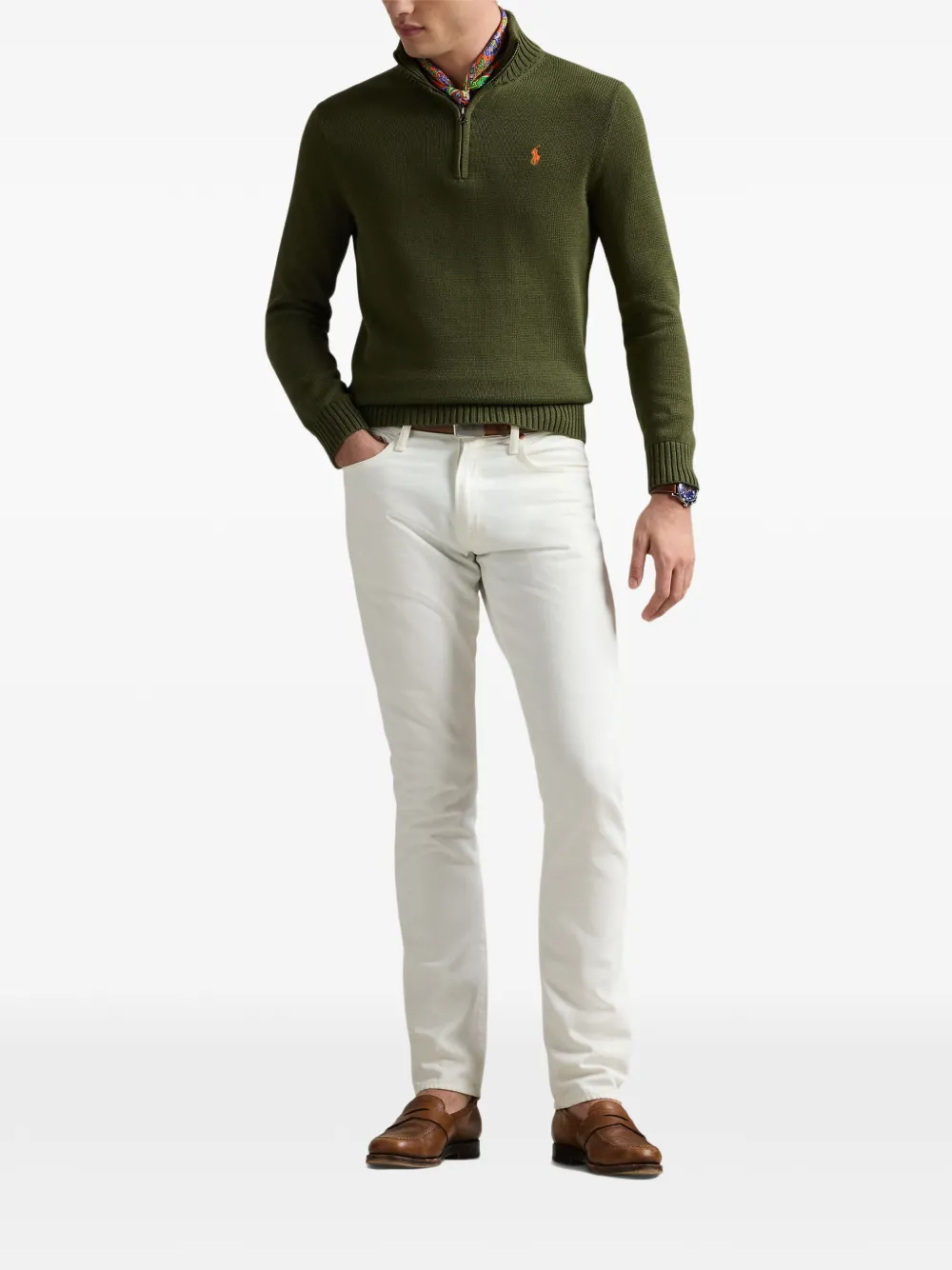 Polo Ralph Lauren Trui met halve rits Groen