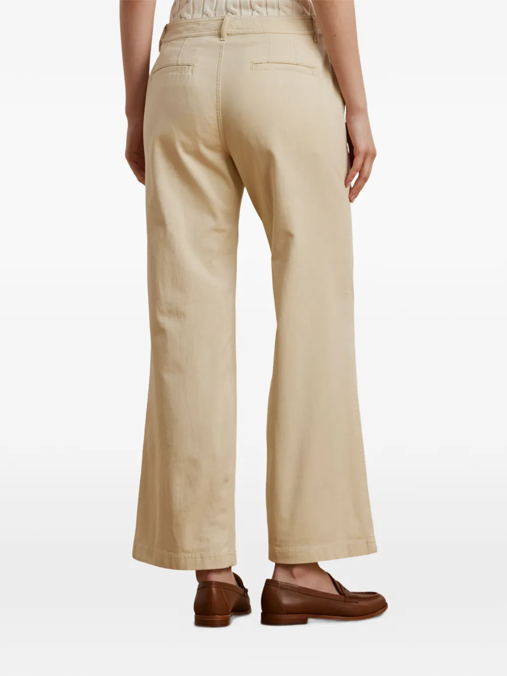 Lauren Ralph Lauren Broek met wijde pijpen Beige