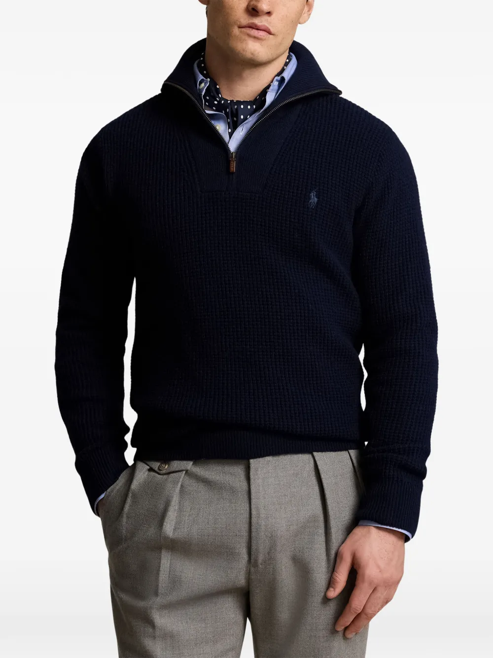 Polo Ralph Lauren Gebreide trui met rits Blauw