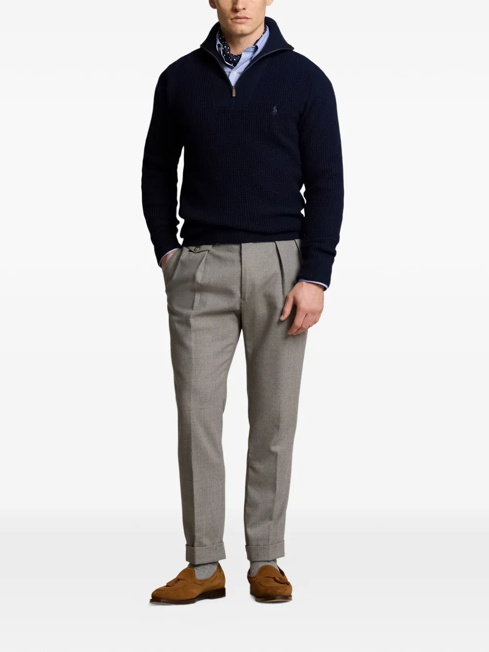 Polo Ralph Lauren Gebreide trui met rits Blauw