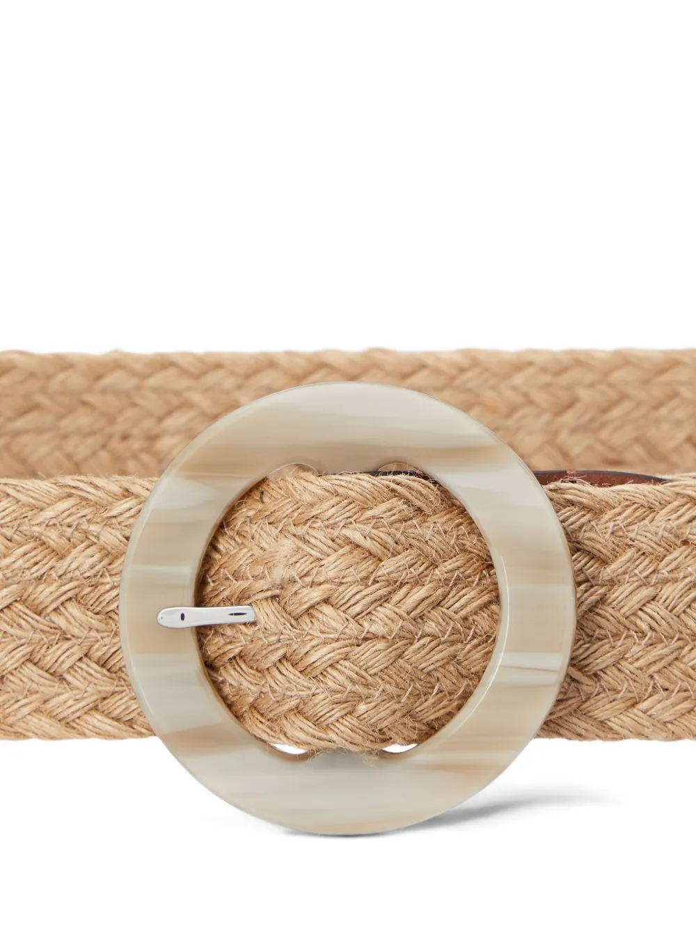 Lauren Ralph Lauren Geweven riem met ronde gesp Beige