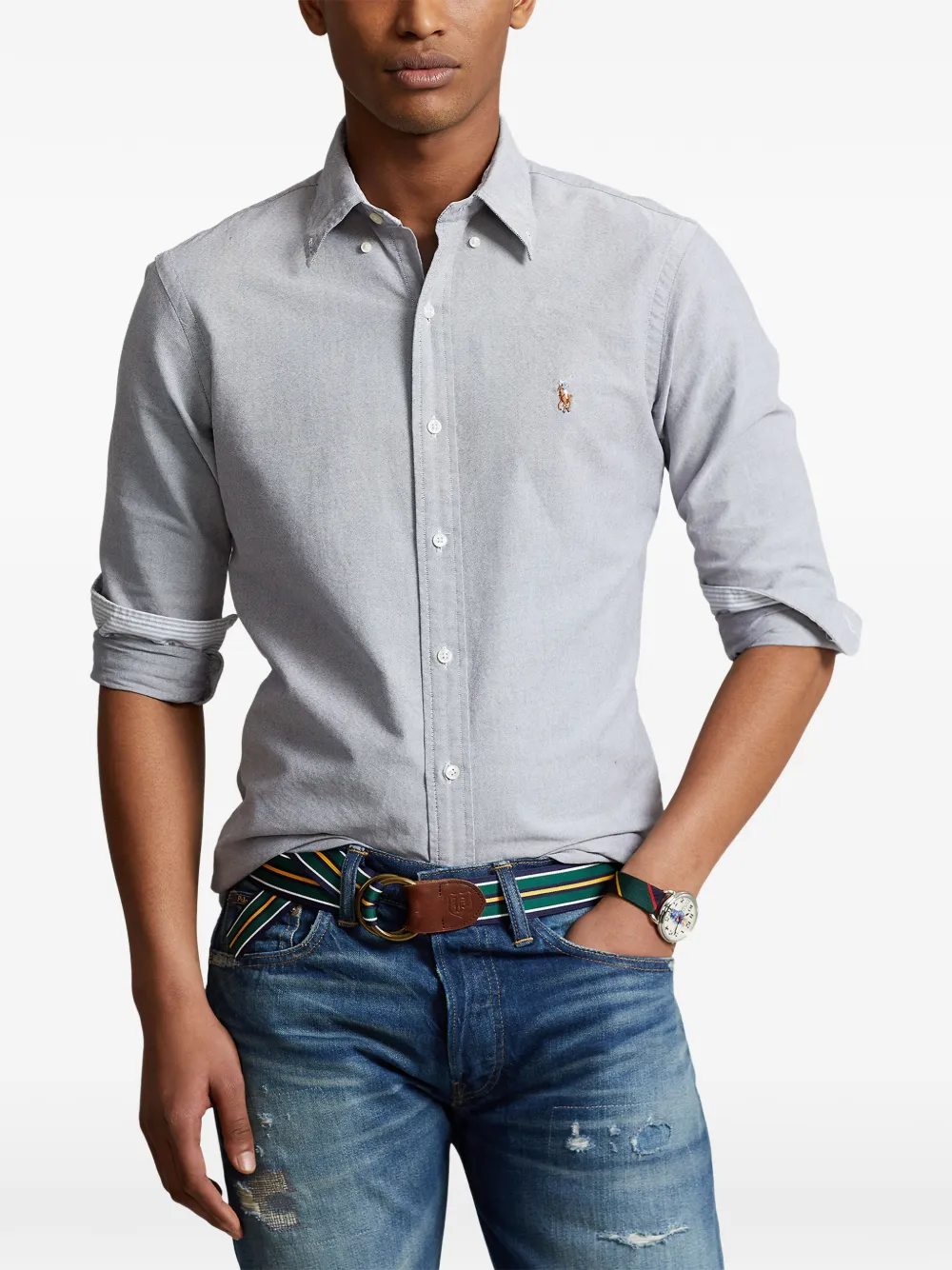 Polo Ralph Lauren Overhemd met lange mouwen Grijs