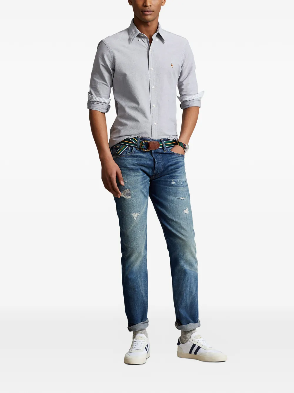 Polo Ralph Lauren Overhemd met lange mouwen Grijs