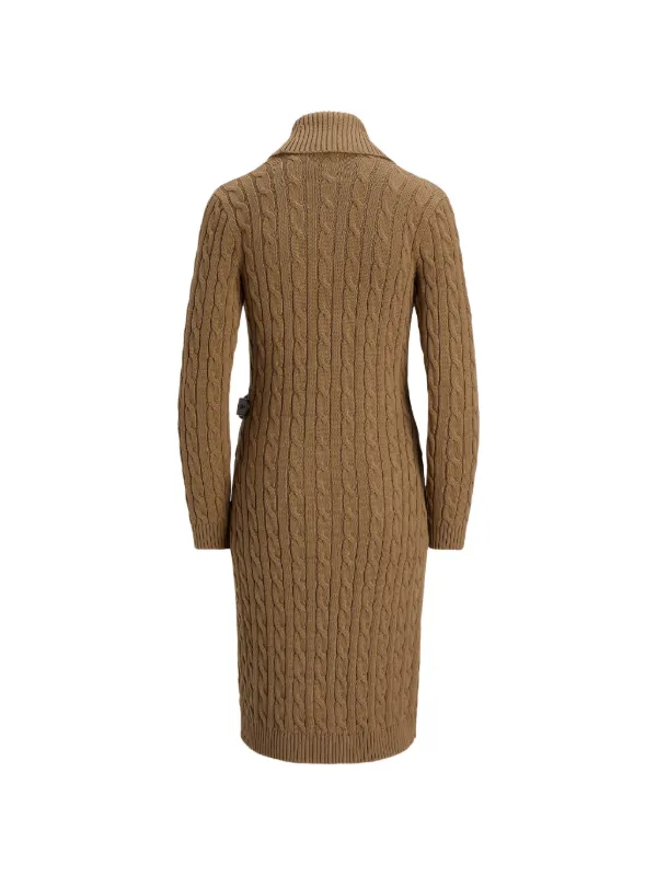 Ralph Lauren Women's Cable-Knit Buckle-Trim Sweater Dress