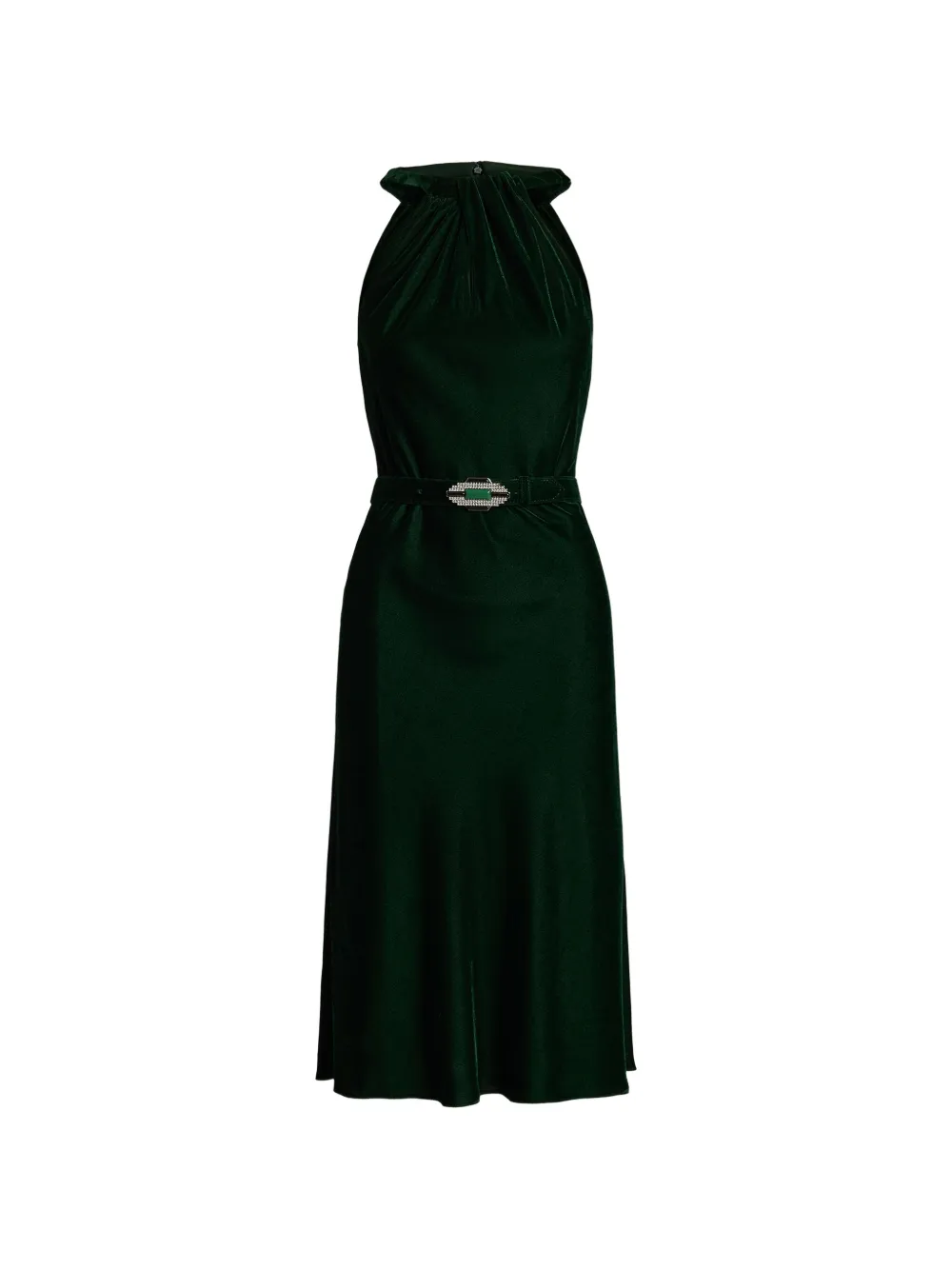 Lauren Ralph Lauren belted midi dress - Verde