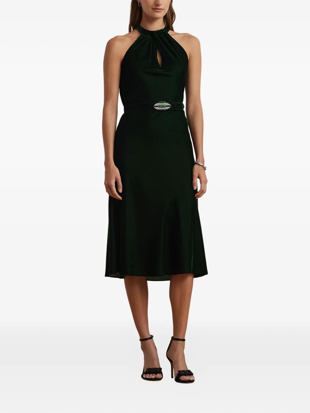 Lauren Ralph Lauren Midi-jurk met ceintuur Groen